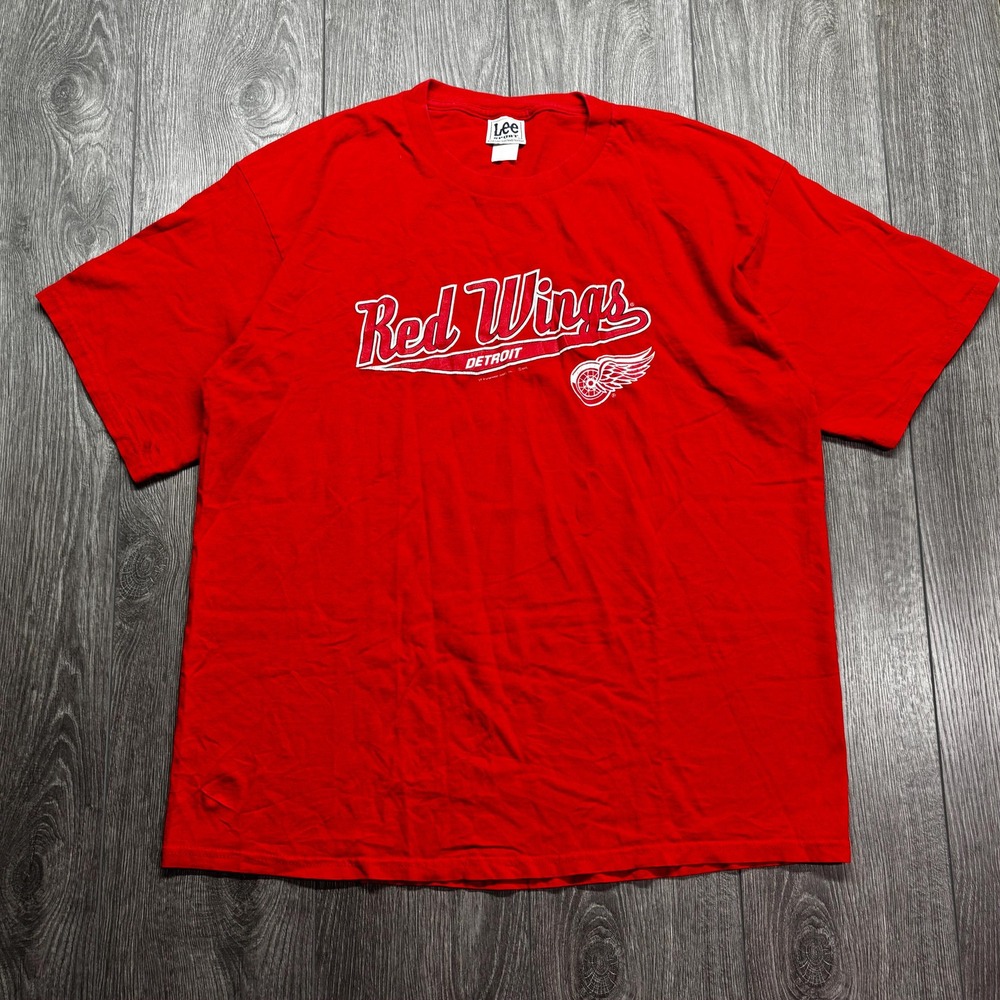Vintage Detroit Red Wings NHL 1990s Red T Shirt XL Extra Large Hockey Sports